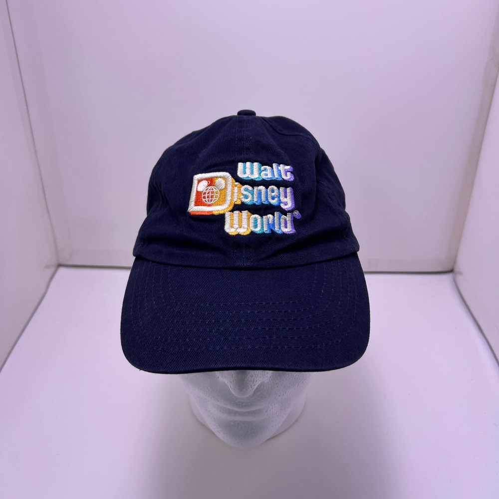Disney Walt Disney World Navy Blue Cotton Adjustable Dad Hat Baseball Cap 2172